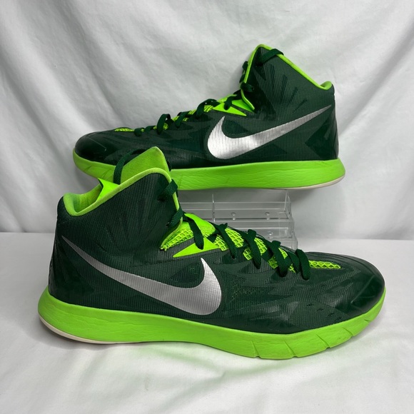 Size 15 - Nike Lunar Hyperquickness TB Green Basketball Shoes 652775-303 - Picture 11 of 14